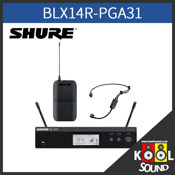 BLX14R/WL185/SHURE/슈어/BLX 무선 핀송수신기/900Mhz/랙타입
