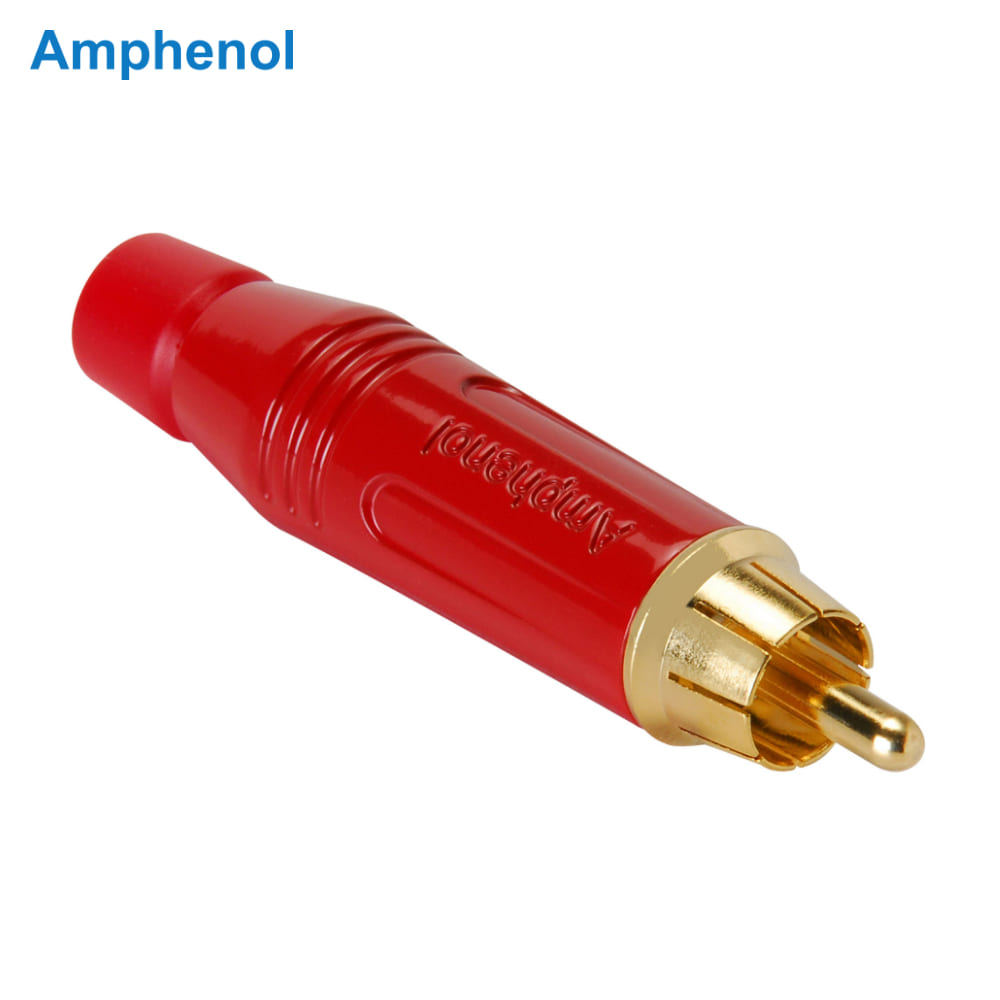 암페놀 ACPR-RED RCA커넥터 수 금도금 레드 RCA단자